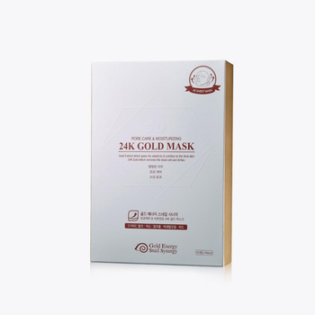 Maska Gold Snail z 24 karatowym złotem- nawilżenie oraz na rozszerzone pory oapkowanie10 sztuk