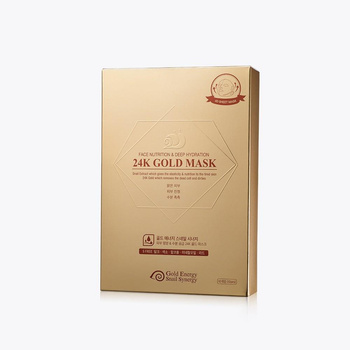 Maska Gold Snail z 24 karatowym złotem- odżywcza i głęboko nawilżająca opakowanie 10 sztuk